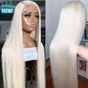 Lace Front Platinum Blonde Human Hair Wig for Women