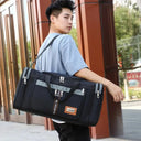 WaterProof Waxed Canvas Leather Men Travel Bag Large Tote