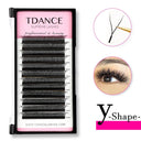 TDANCE 8-15MIX YY Shape Hand Woven Premium Mink Soft Light Natural Eyelashes Extension Makeup Mesh Net Cross False Eyelash  ourlum.com C 0.05mm 8mm