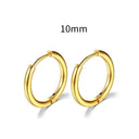 Simple Stainless Steel Hoop Earrings for Cartilage Piercings