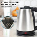 2.0L Stainless Steel Electric Kettle Silver Gray Durable Home Office Travel