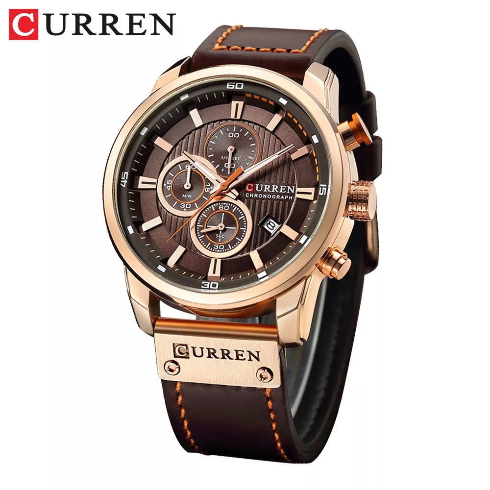 CURREN Men's Chronograph Watch: Stylish Luxury Timepiece for Modern Gentleman  ourlum.com   