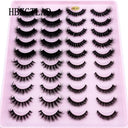 5-14Pairs Fluffy Lashes 10-25mm 3D Mink Lashes Long Thick Natural False Eyelashes Wholesale Lashes Vendors Makeup Mink Eyelashes  ourlum.com 20 pairs HD-A7  