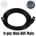 Mini Din 9-pin Male to 9-pin Male Audio Input Cable 1m 2m 3m Compatible Video Games Sound Cards Audio Equipment