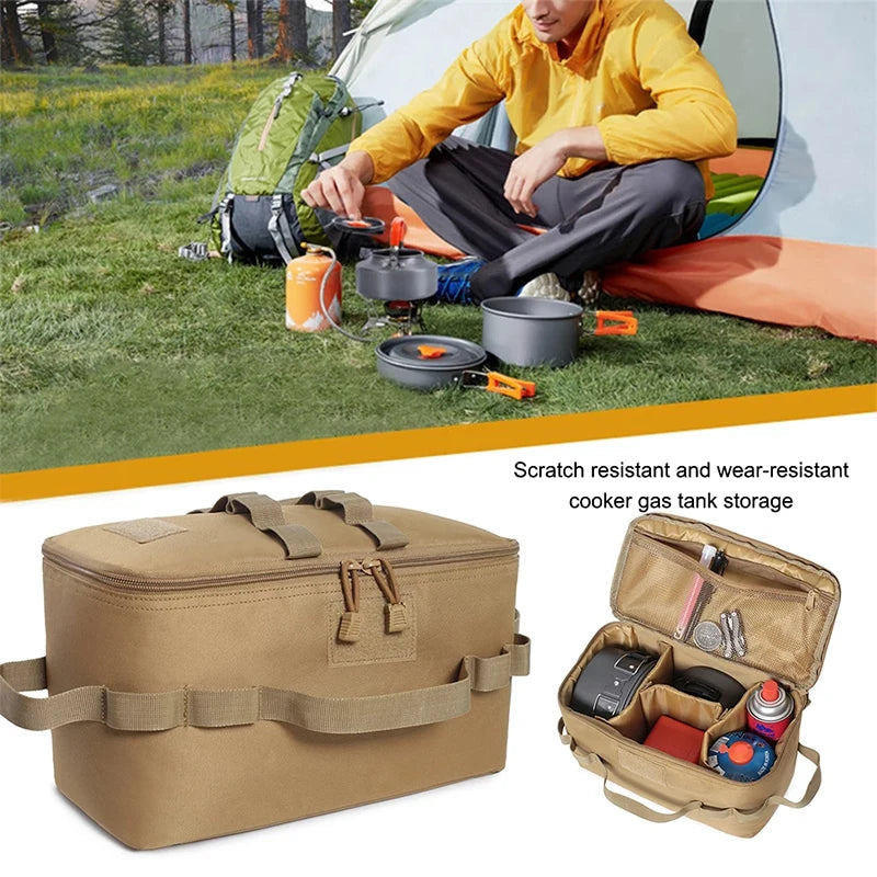 Large Capacity Outdoor Camping Gas Tank Storage Bag for Cookware and Tools