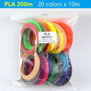 3D Pen Filament Kit: Colorful 1.75mm PLA ABS PCL Plastic Set  ourlum.com PLA20Colors2000M  