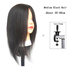 Professional Human Hair Mannequin Head for Styling Practice: Salon Training Tool