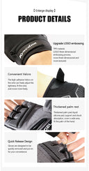 Summer Half-Finger MTB Cycling Gloves Black Liquid Silicone