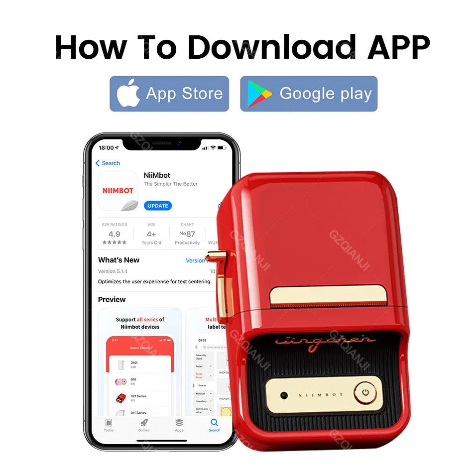 Niimbot Wireless Label Printer: Portable Bluetooth Pocket Printer  ourlum.com   