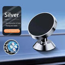 Magnetic Car Phone Holder: Premium Magnet Mount Stand for GPS Support  ourlum.com Silver  