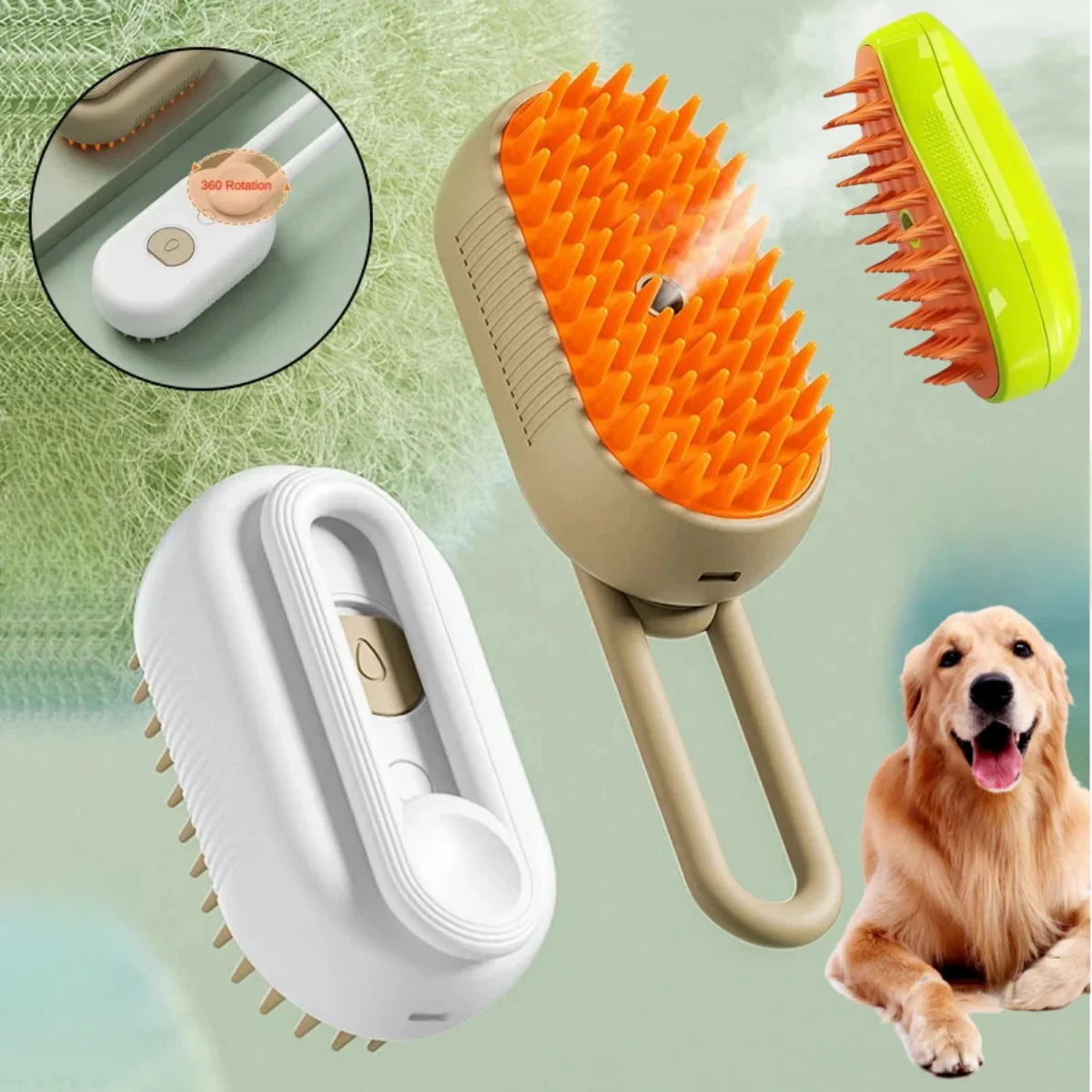 Cat Dog Electric Spray Grooming Comb with Steam Brush  ourlum.com   