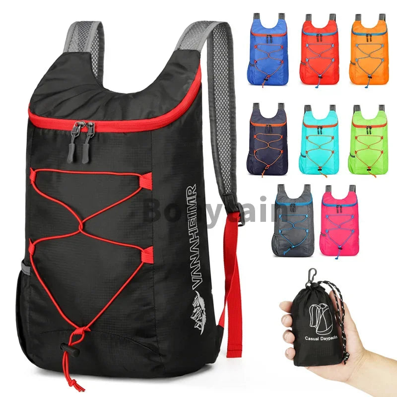 Outdoor Packable Backpack Large-capacity Foldable Camping Backpack Anti-splash Travel Hiking Daypack Sports Bag for Men Women  ourlum.com   