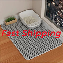 Cat Litter Mat Double Layer Waterproof Nonslip Pet Clean Supplies