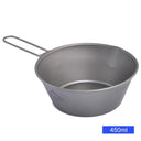 Lightweight Titanium Camping Bowl with Foldable Handle