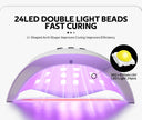 72W UV Nail Lamp Professional 24 LEDs Nail Dryer with Timer