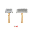 Pet Hair Shedding Brush Wooden Handle Grooming Comb - Reduces Up to 90%  ourlum.com SM  