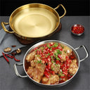 Stainless Steel Paella Pan for Seafood and Rice Cooking