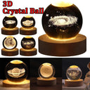 USB LED night light, Galaxy Crystal Ball lamp, 3D planet moon lamp, home decoration  ourlum.com   