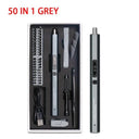 Precision Electric Screwdriver Set 12/39/50-In-1 Portable LED Kit USB Cordless Professional Mobile Phone IPad Repair Home Tools  ourlum.com 50 In 1 Gray Set  