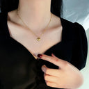 Trendy Simple Gold Color Heart Pendant Chokers Necklace