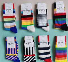 Vibrant Joy Crew Socks: Colorful Unisex Footwear Trend