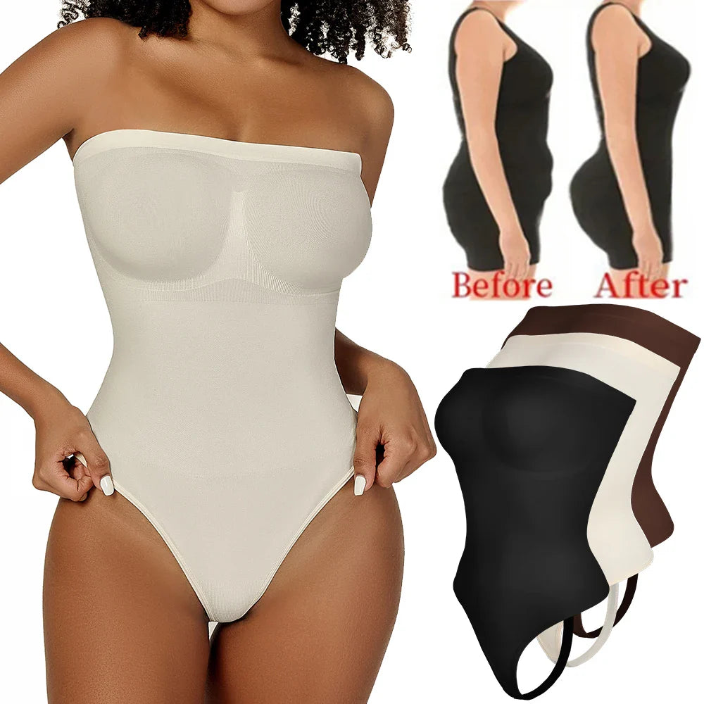 Sexy Strapless Bodysuit: Tummy Control, Butt Lifter Shapewear for All Sizes