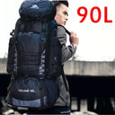 90L Waterproof Hiking Backpack Large Capacity Rucksack