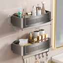 Vacuum Suction Cup Bathroom Shelf Wall Mounted Aluminum Organizer