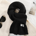 Women's Solid Color Wool Knitted Warm Thickened Scarf Gaiter