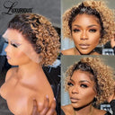 Luxe Short Curly Pixie Bob Wig Remy Human Hair Lace Front