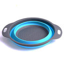 Portable Folding Silicone Strainer Bowl for Camping Use