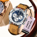 POEDAGAR Chronograph Watch Elegant Waterproof Timepiece