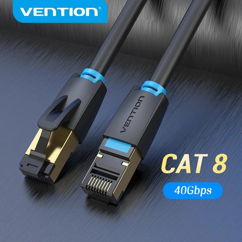 High-Speed Vention Cat8 Ethernet Cable - 40Gbps 2000MHz RJ45 Network Lan Patch Cord  ourlum.com   