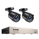 ZOSI Outdoor Surveillance Kit: Crystal Clear Day/Night Vision, Instant Alerts  ourlum.com 8CH DVR x 2 Cameras None Poland