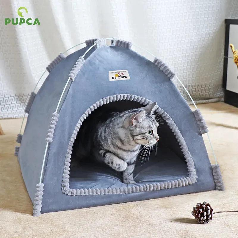 Cozy Cat & Dog Tent House: All-Season Waterproof Pet Shelter & Bed  ourlum.com   