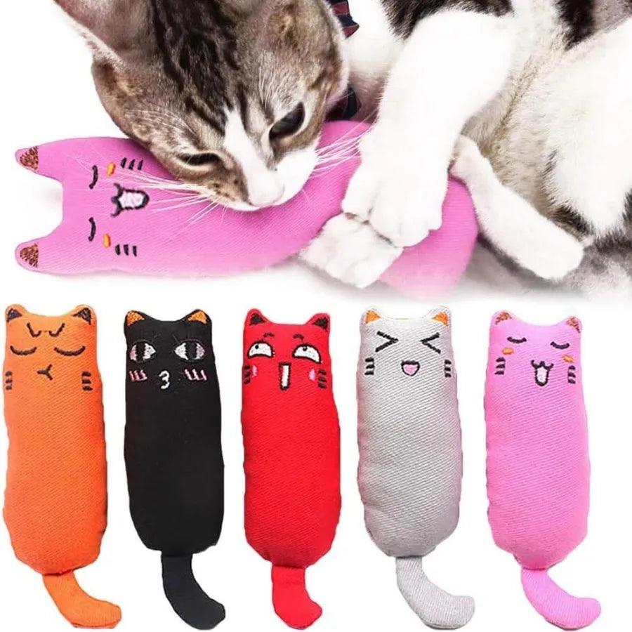 Rustle Sound Catnip Kitten Toy: Teeth Grinding Plush Pet Pillow  ourlum.com   