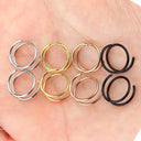 1PC 316L Stainless Steel Double Spiral Nose Hoop Ring