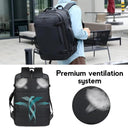 40L Expandable USB Travel Backpack, Flight Approved Carry On