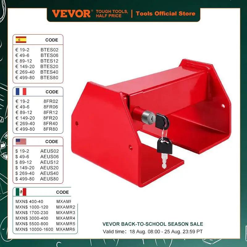 VEVOR Adjustable Heavy Duty Cargo Lock Container 9.84"-17.32" Range with Spring Lock & 2 Keys for Transportation Warehouse Site