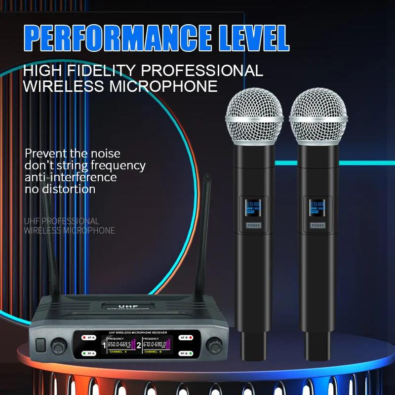 Wireless Dual Channel UHF Dynamic Mic: Premium Performance  ourlum.com   