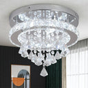 Crystal Chandelier Chrome Ceiling Lamps Led Flush Mount Light