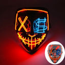 Halloween LED Purge Neon Light Up Mask With LED Gloves