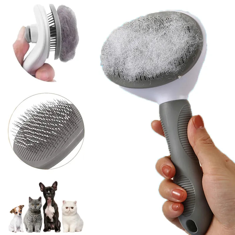 Pet Grooming Brush & Comb Set for Dogs & Cats: Stainless Steel Massage Tools  ourlum.com   