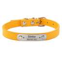 Custom Dog Collar: Engraved ID Anti-lost Leather for Dogs-Cats  ourlum Gold XXS (17-22cm) 