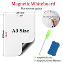 Magnetic Whiteboard PET Film Office School Supplies Fridge Memo Board  ourlum.com A3-1Green1Eraser  