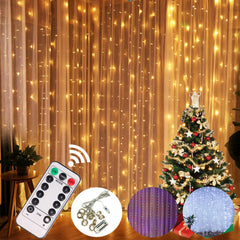 3M LED Fairy Curtain Lights: Festive Home Decor & Navidad Delight