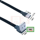 USB-C 90° Angled Fast Charging Data Cable: USB 2.0 Connection  ourlum.com AMDO-CMST 5CM 