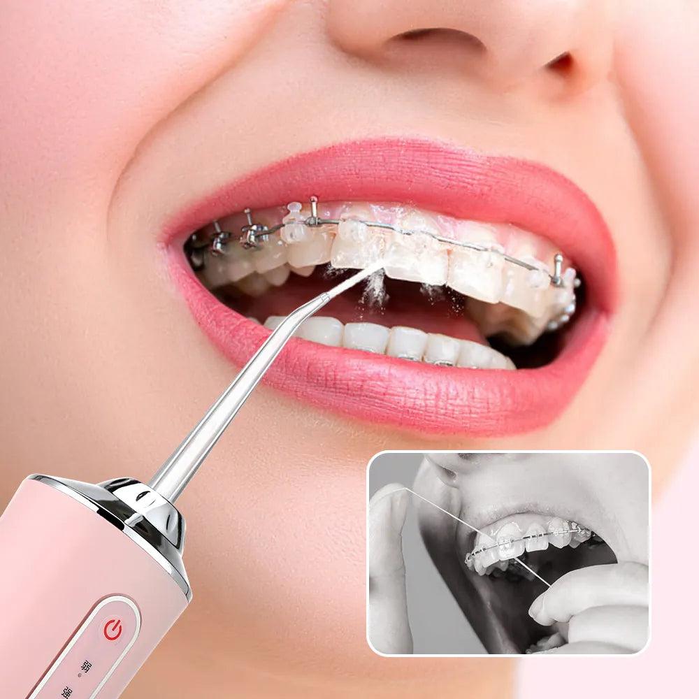 Portable Dental Water Flosser with 3 Modes and Smart Power-Off Feature  ourlum.com   