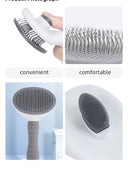 Pet Comb Automatic Hair Removal Comb Stainless Steel Needle