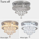 Crystal Chandelier Chrome Ceiling Lamps Led Flush Mount Light